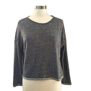 Elodie‎ Womens Blue/Gray & Cream Lace Back Sweater Top Size S